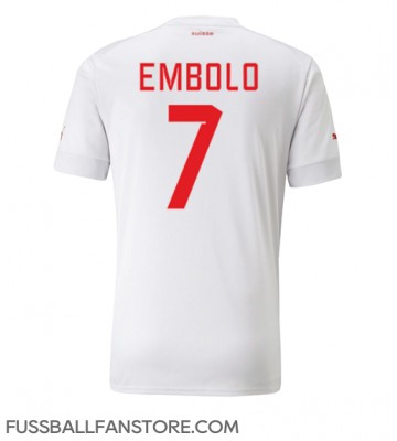 Schweiz Breel Embolo #7 Replik Auswärtstrikot WM 2022 Kurzarm